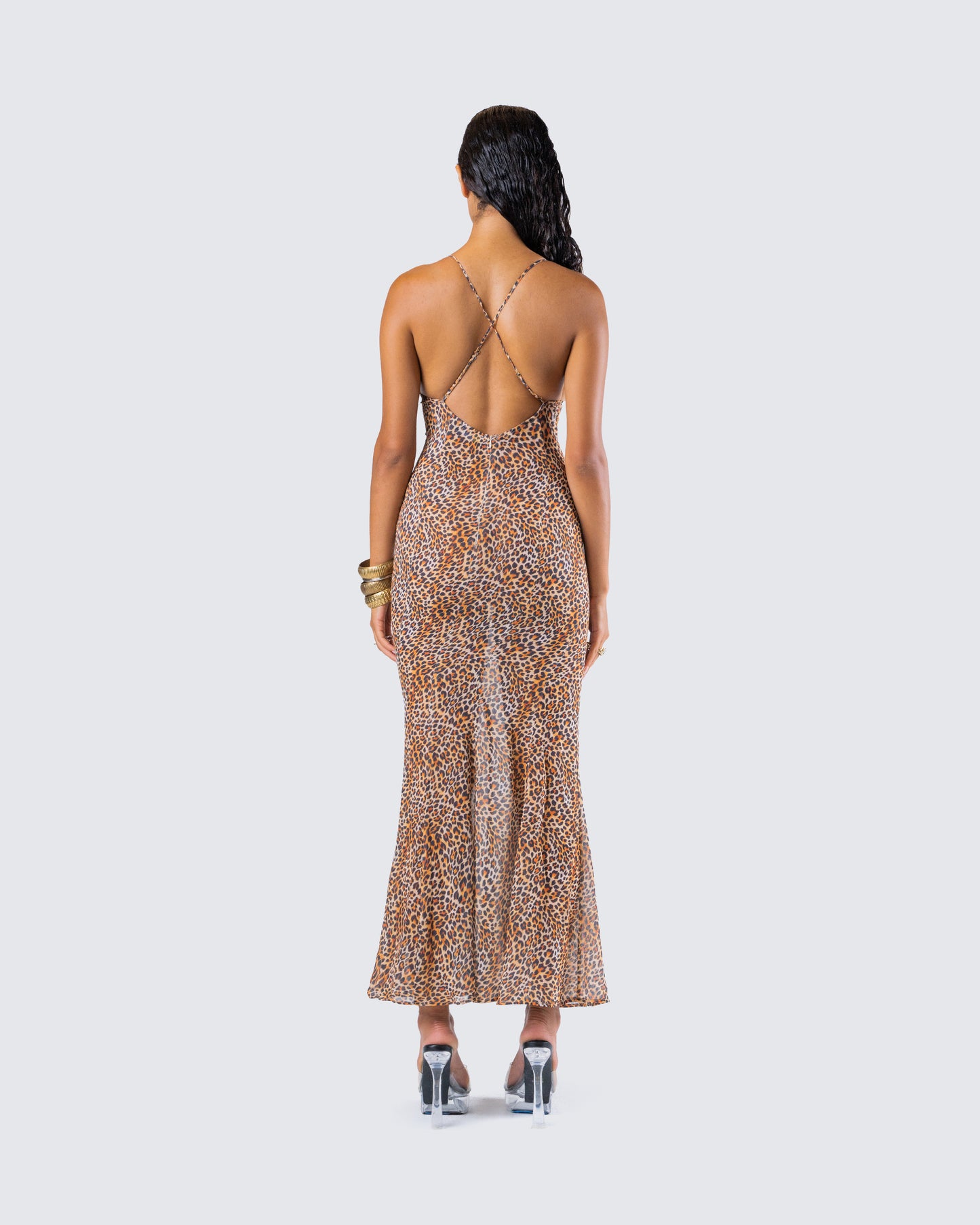 Evodie Leopard Print Maxi Dress