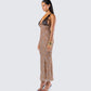 Evodie Leopard Print Maxi Dress