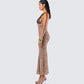 Evodie Leopard Print Maxi Dress