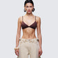 Ewa Brown Triangle Bralette Top