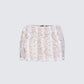 Eyra Ivory Distressed Seam Skirt product front