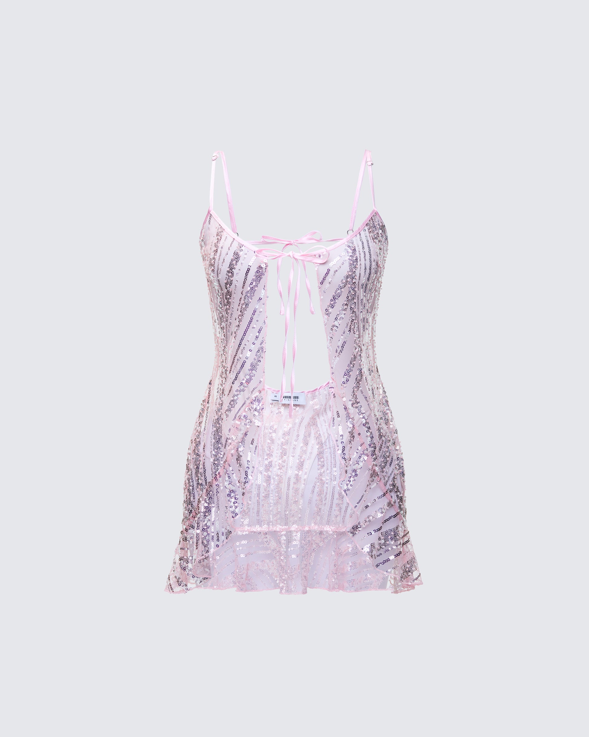 Ebba Pink Sequin Sheer Cami Top product front