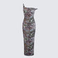 Elaris Multi Print Twist Strap Maxi Dress product front