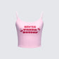 Elli Pink Printed Slogan Cami Top product front