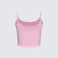 Elli Pink Printed Slogan Cami Top