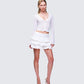 Fable Ivory Ruffle Micro Mini Skirt