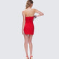 Farida Red Strapless Mini Dress