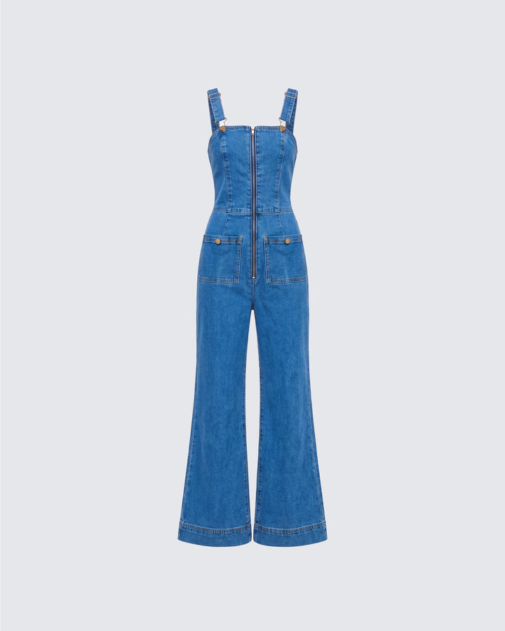 Fawn Blue Denim Overalls