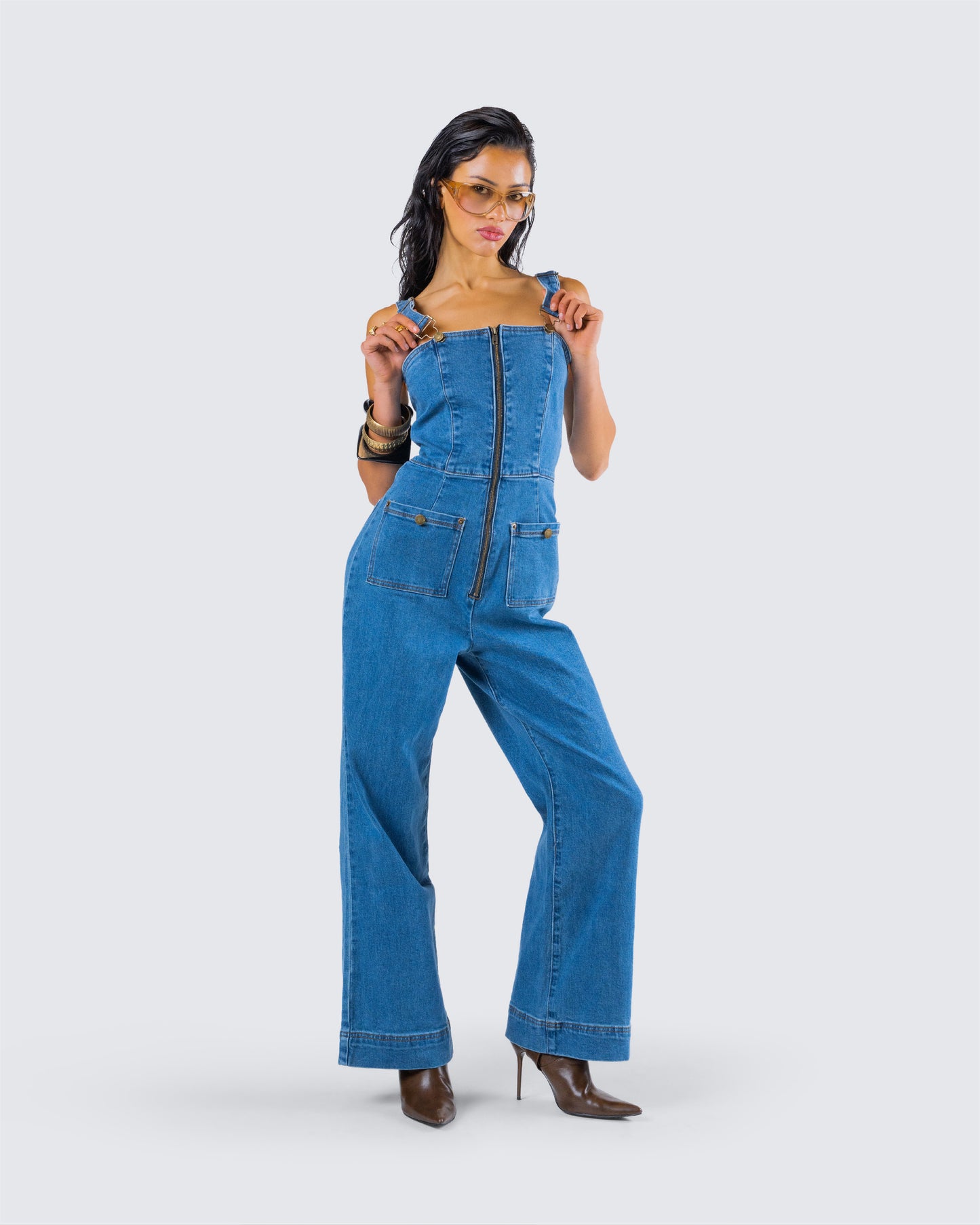 Fawn Blue Denim Overalls