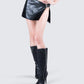 Fern Black Vegan Leather Mini Skirt