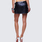 Fern Black Vegan Leather Mini Skirt
