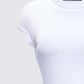 Asher White Slub Knit T Shirt Top