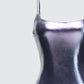 Aurra Metallic Gunmetal Midi Dress