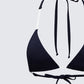 Beth Black Clear Strap Bikini Top