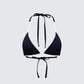 Beth Black Clear Strap Bikini Top product front