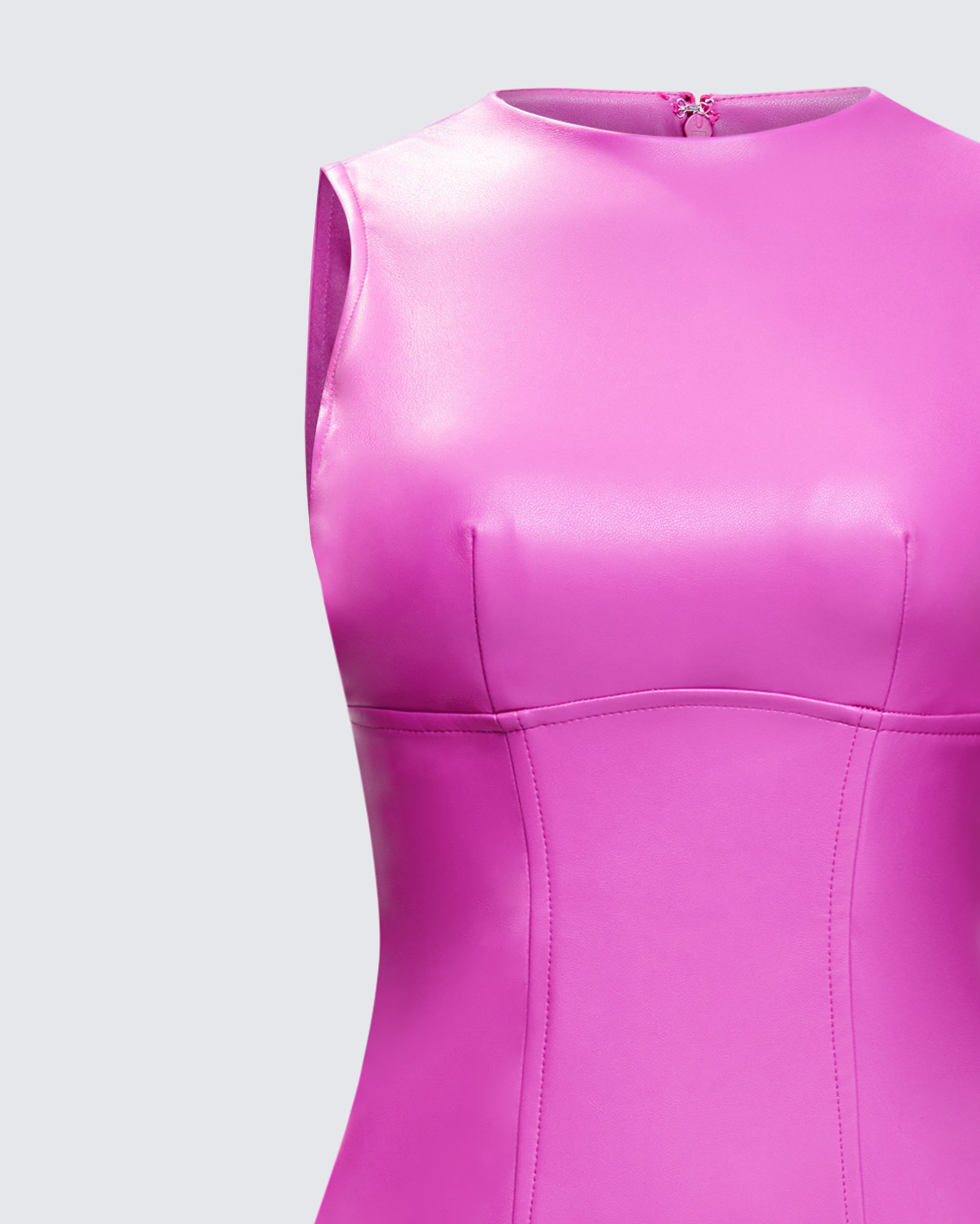 Pink Bodycon Midi Dress - Sleeveless Fitted Cocktail FINESSE Pink Bodycon Midi Dress - Sleeveless Fitted Cocktail FINESSE