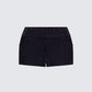 Damla Black Pinstriped Shorts