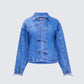 Freesia Blue Bow Tied Denim Shirt Jacket