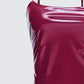 Francine Burgundy Vegan Leather Top