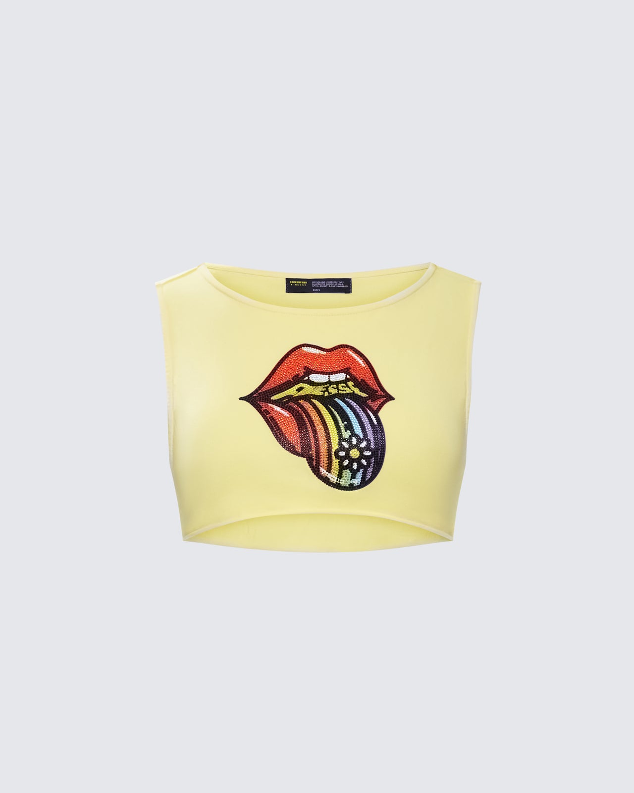 Women's yellow cotton crop top – FINESSE