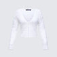 Keturah White Embroidered Lace Cardigan product front