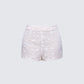Keturah White Embroidered Lace Short product front