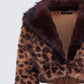 Kenza Brown Faux Leopard Fur Jacket