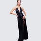 Ursula Black Wrap Maxi Dress