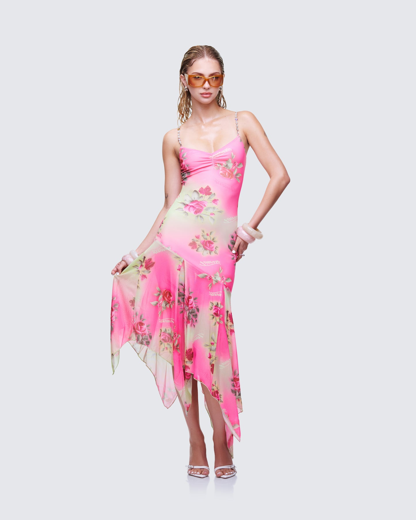 Nola Multi Printed Midi Dress