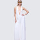 Saoirse White Plunge Neck Jumpsuit