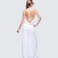 Saoirse White Plunge Neck Jumpsuit