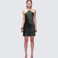 Bindi Olive Green Satin Mini Dress