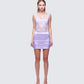 Blair Purple Lace Mix Mini Dress model front