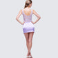 Blair Purple Lace Mix Mini Dress