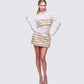 Dianne Cream Faux Fur & Lace Mini Dress