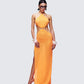 Tovi Orange Open Knit Maxi Dress