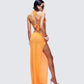 Tovi Orange Open Knit Maxi Dress