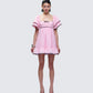 Cerys Pink Organza Mini Dress