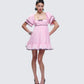 Cerys Pink Organza Mini Dress