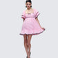 Cerys Pink Organza Mini Dress