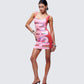 Lyla Red Sequin Slogan Mini Dress