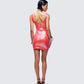 Lyla Red Sequin Slogan Mini Dress