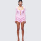 Oceane Pink Ruffle Edge Romper model front