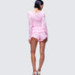 Oceane Pink Ruffle Edge Romper