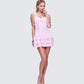 Jayella Pink Lace Mini Dress