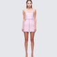Lorelei Pink Hand Beaded Rhinestone Dress model front