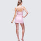 Lorelei Pink Hand Beaded Rhinestone Dress
