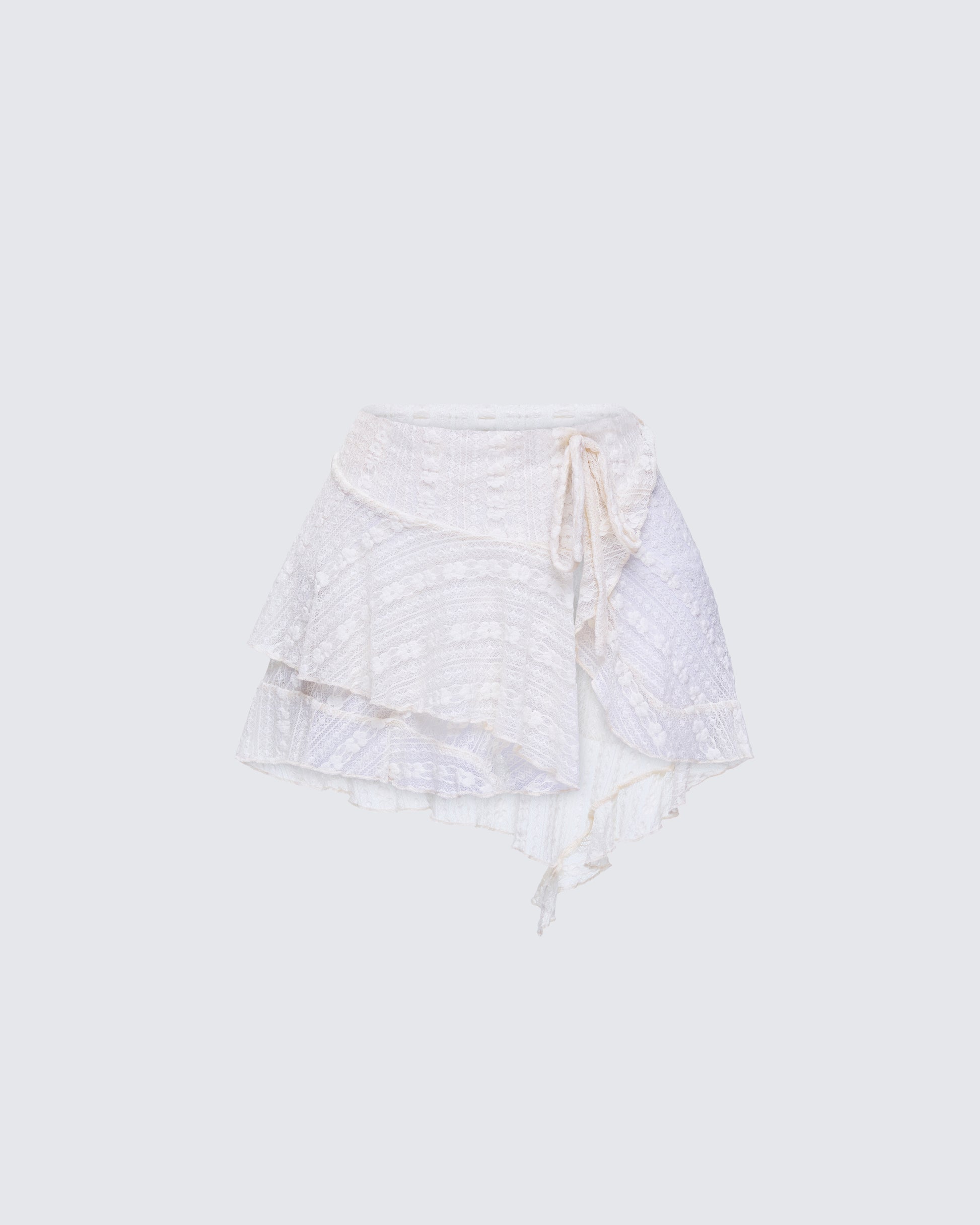 Maeve Ivory Lace Mini Skirt 3d product front