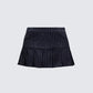 Minji Black Pinstripe Pleated Micro Mini Skirt product front