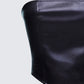 Nika Black Faux Leather Top